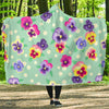 Pansy Pattern Print Design PS08 Hooded Blanket-JORJUNE.COM