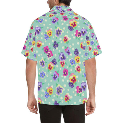 Pansy Pattern Print Design PS08 Men Hawaiian Shirt-JorJune