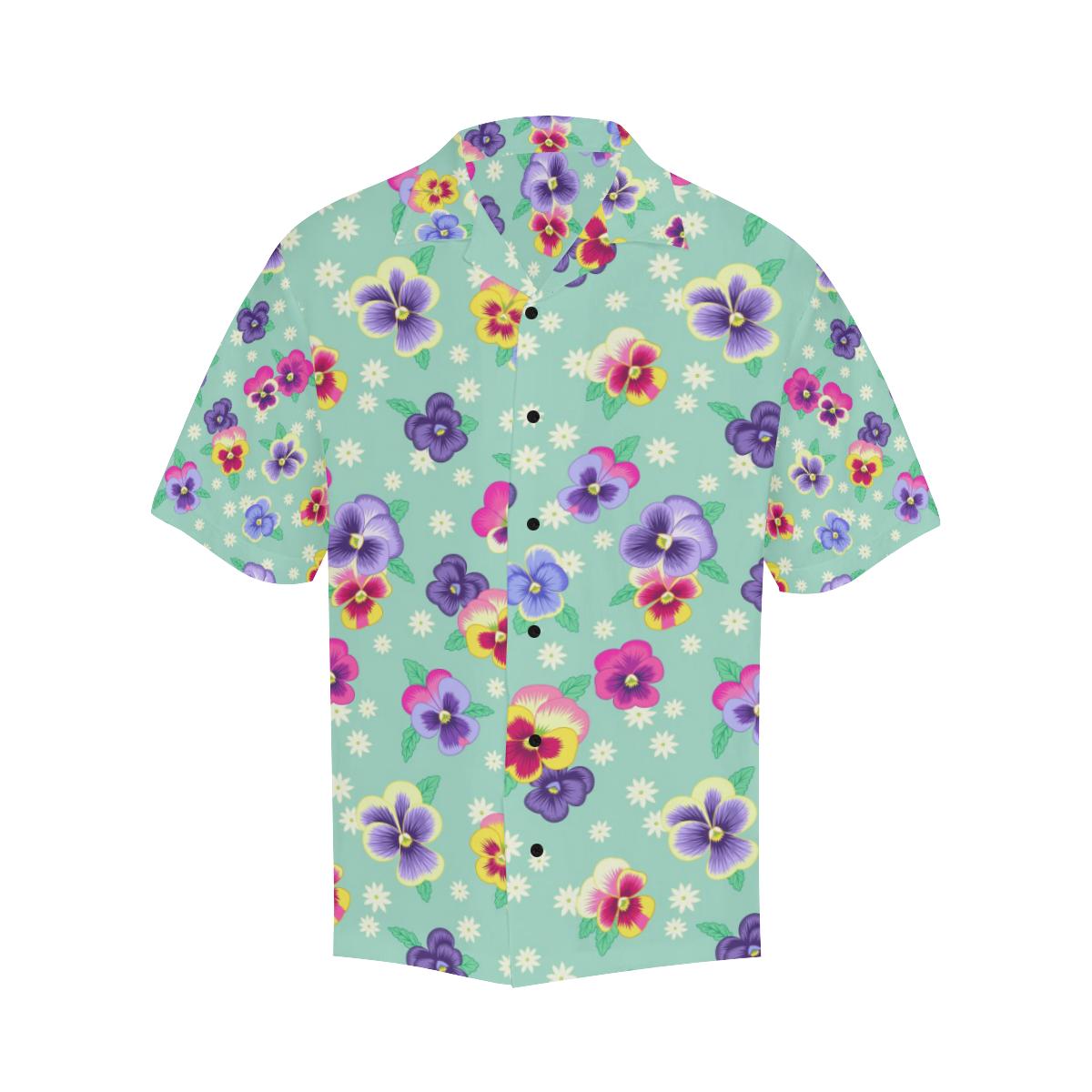 Pansy Pattern Print Design PS08 Men Hawaiian Shirt-JorJune