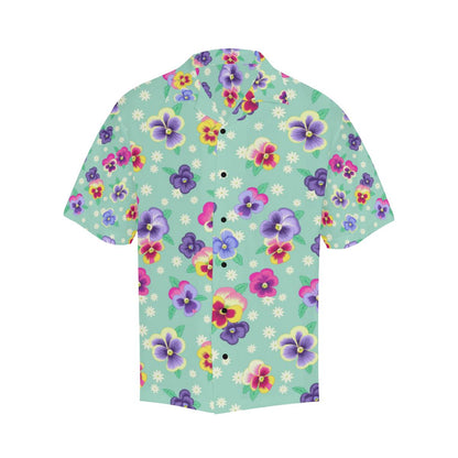 Pansy Pattern Print Design PS08 Men Hawaiian Shirt-JorJune