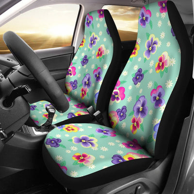 Pansy Pattern Print Design PS08 Universal Fit Car Seat Covers-JorJune