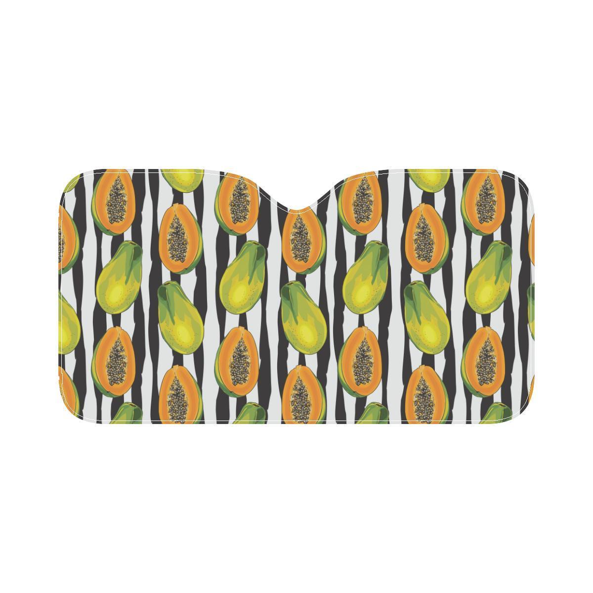 Papaya Pattern Print Design PP01 Car Sun Shade-JorJune
