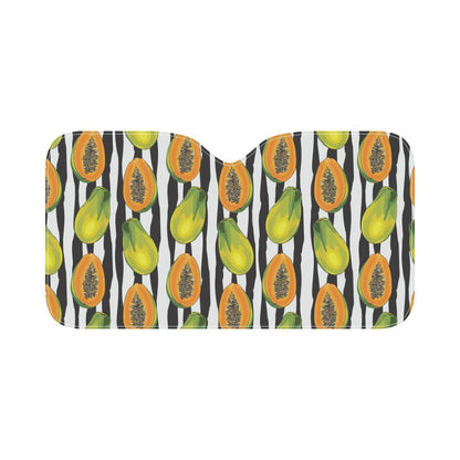 Papaya Pattern Print Design PP01 Car Sun Shade-JorJune