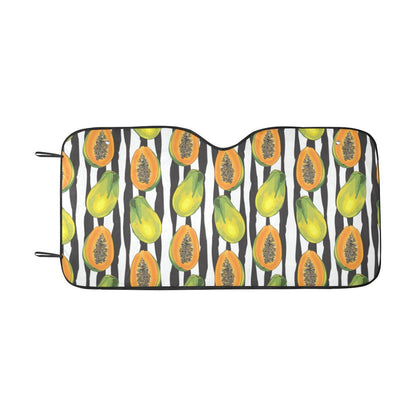 Papaya Pattern Print Design PP01 Car Sun Shade-JorJune