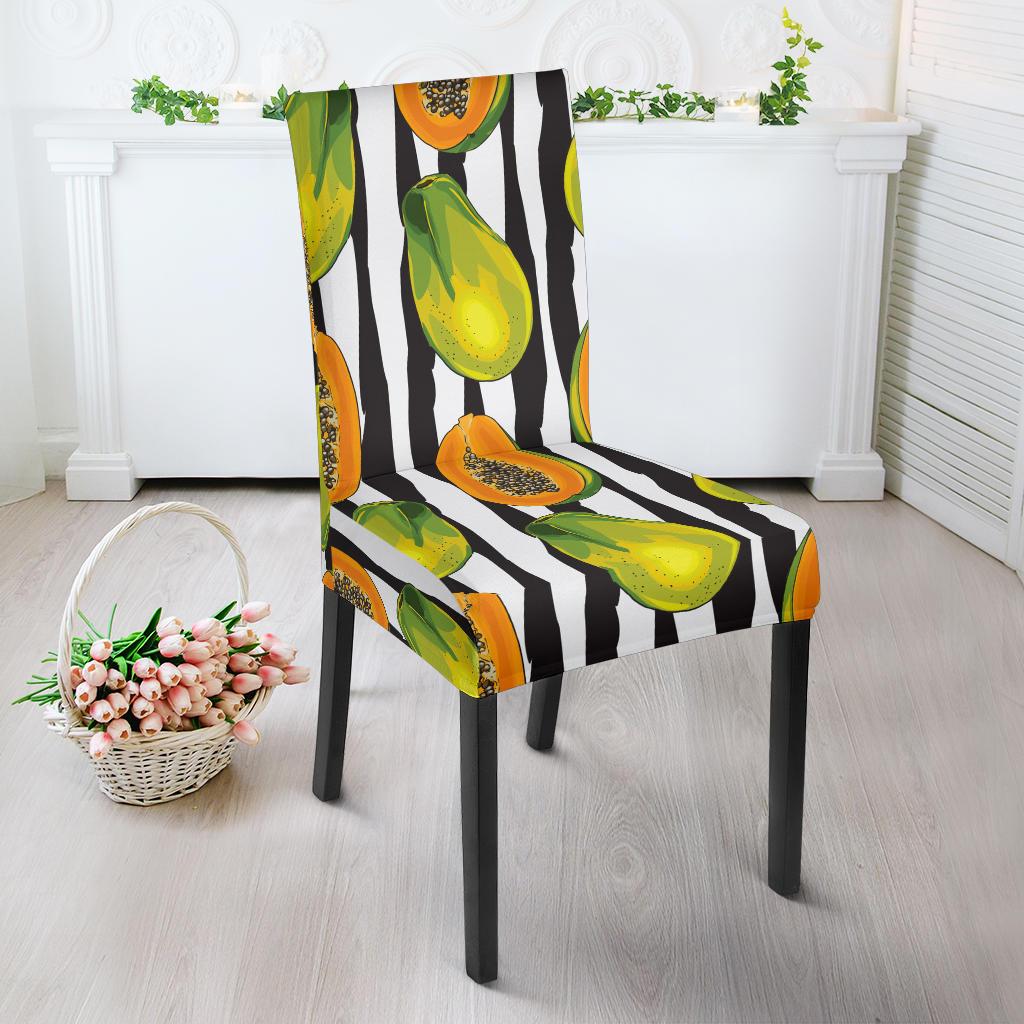 Papaya Pattern Print Design PP01 Dining Chair Slipcover-JORJUNE.COM