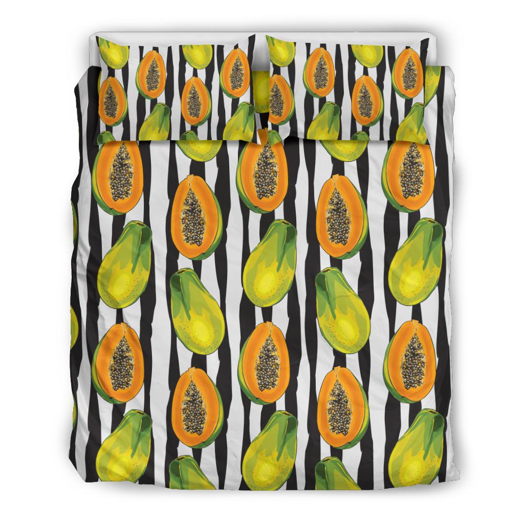 Papaya Pattern Print Design PP01 Duvet Cover Bedding Set-JORJUNE.COM
