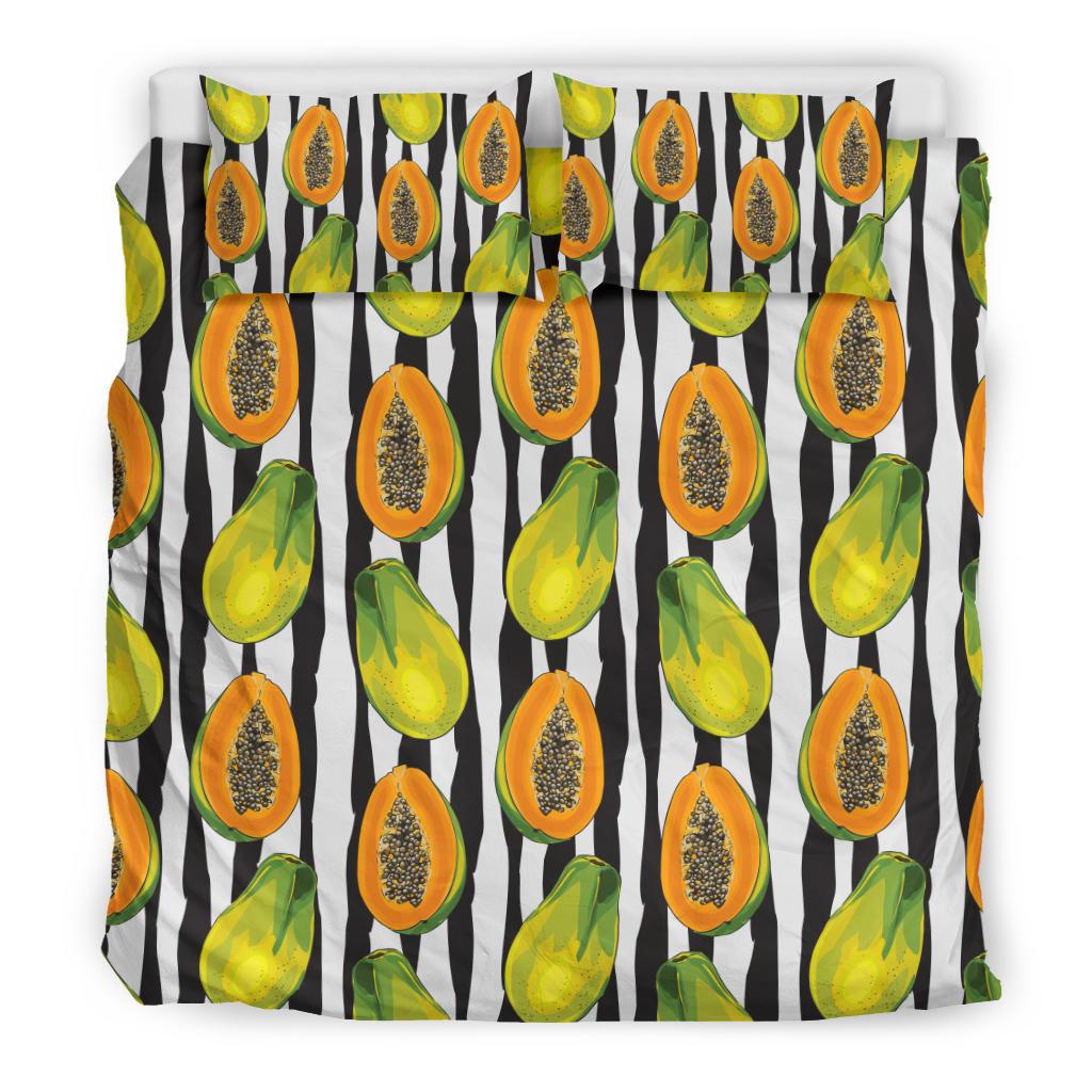 Papaya Pattern Print Design PP01 Duvet Cover Bedding Set-JORJUNE.COM