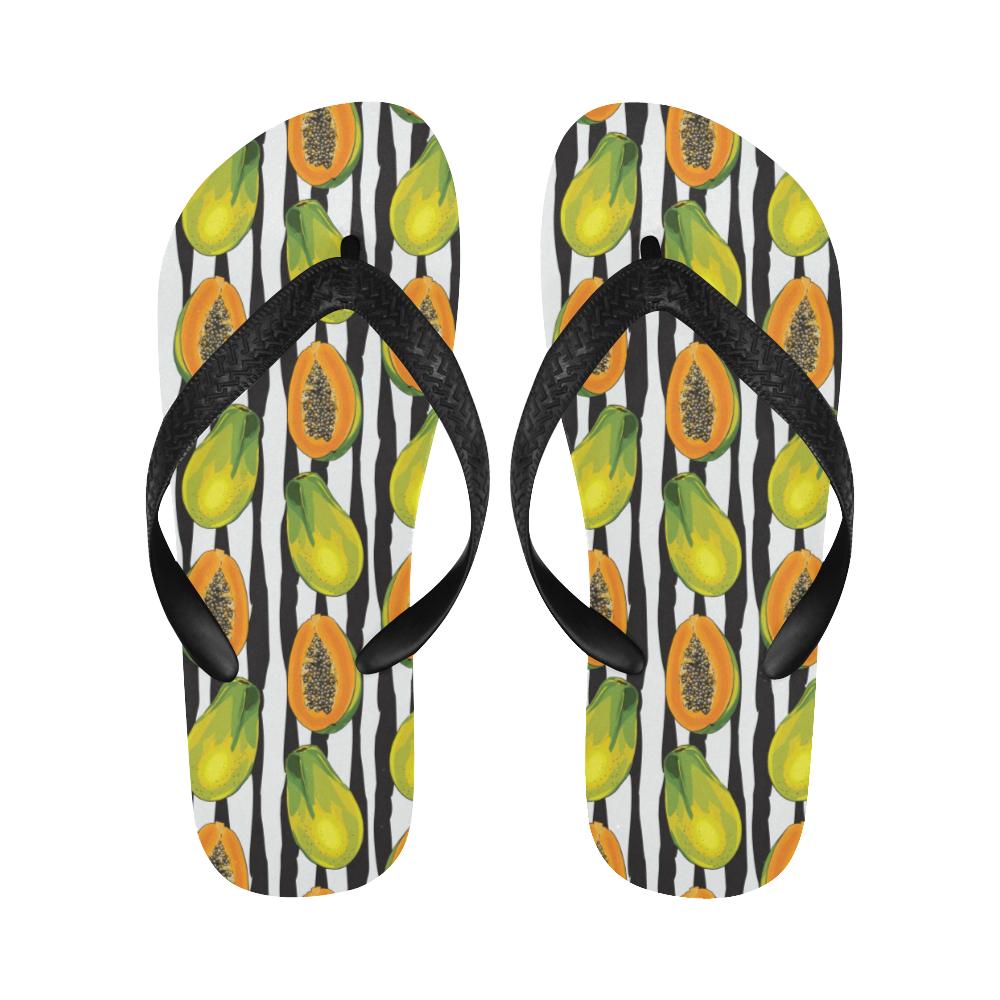 Papaya Pattern Print Design PP01 Flip Flops-JorJune