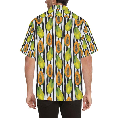 Papaya Pattern Print Design PP01 Men Hawaiian Shirt-JorJune