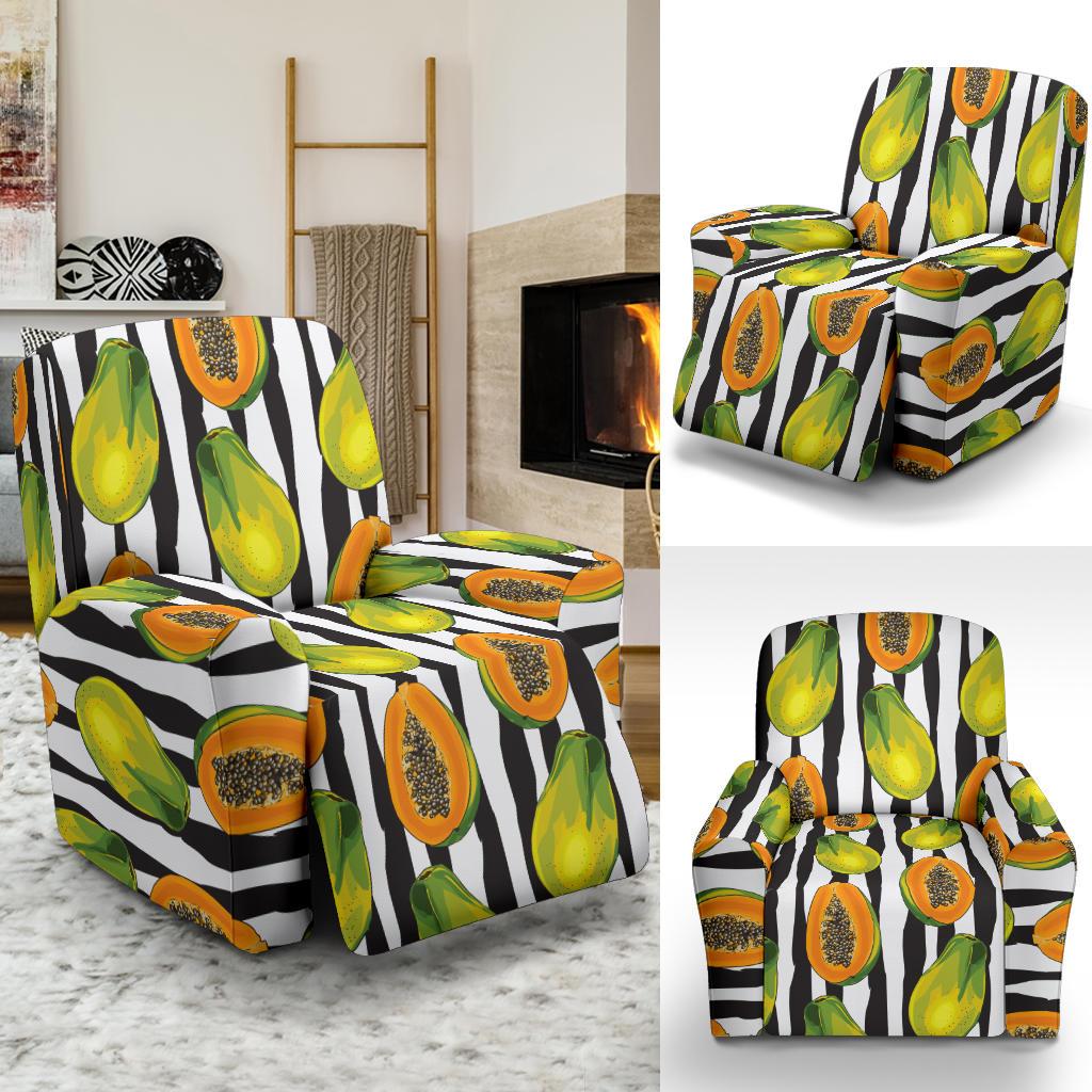 Papaya Pattern Print Design PP01 Recliner Slipcover-JORJUNE.COM