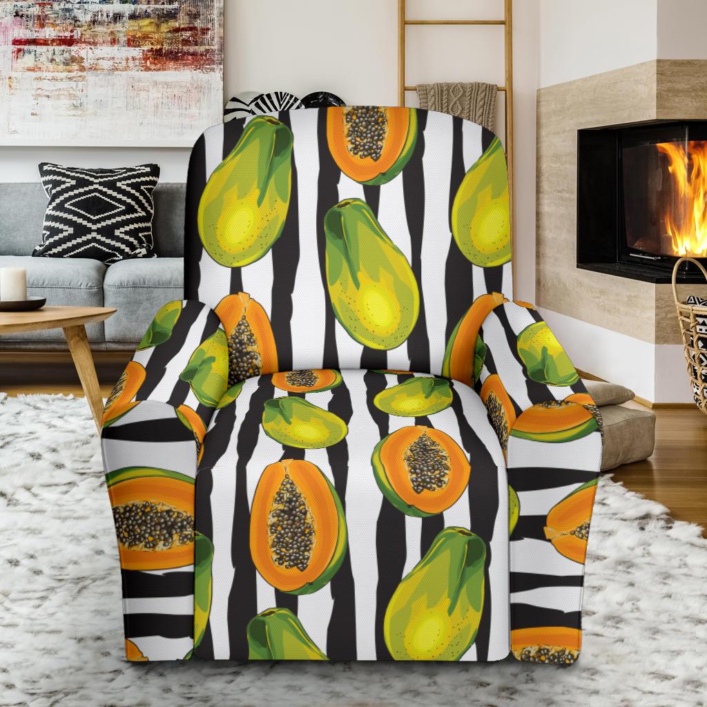 Papaya Pattern Print Design PP01 Recliner Slipcover-JORJUNE.COM