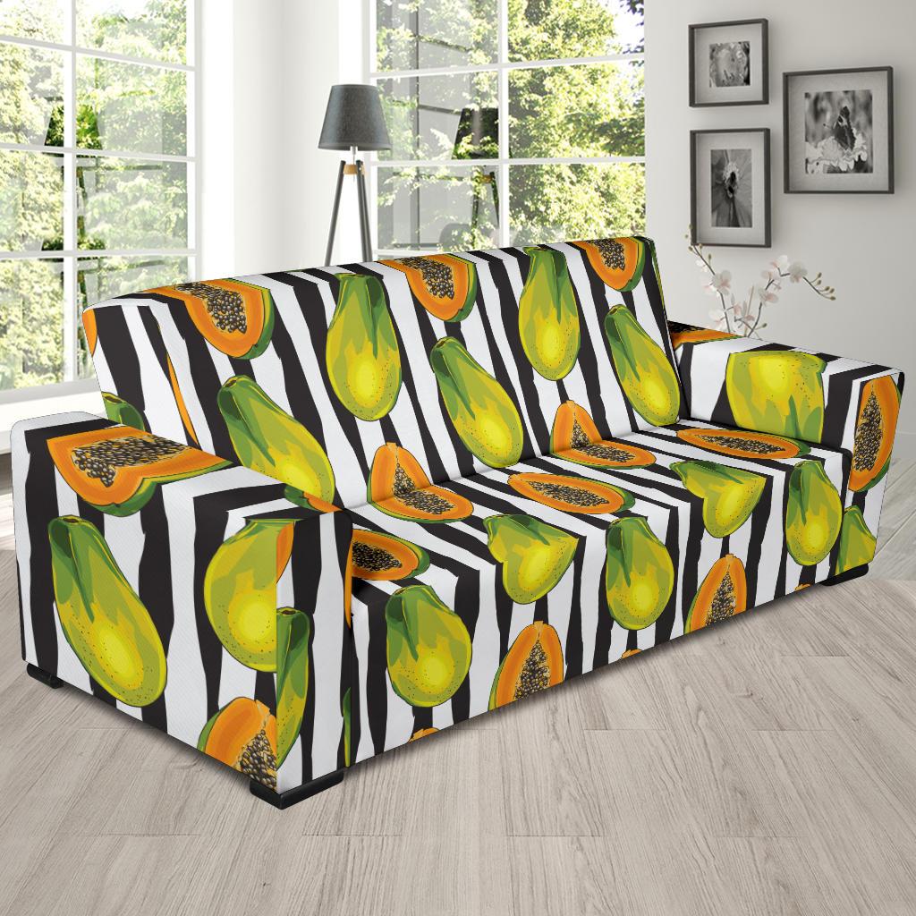Papaya Pattern Print Design PP01 Sofa Slipcover-JORJUNE.COM