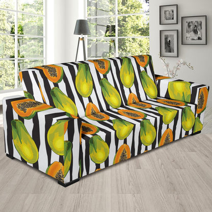 Papaya Pattern Print Design PP01 Sofa Slipcover-JORJUNE.COM
