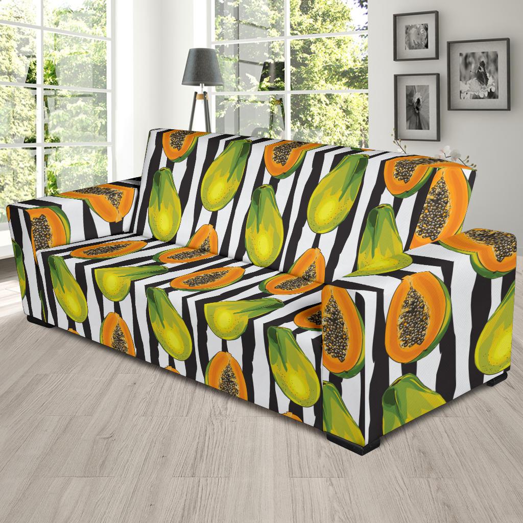 Papaya Pattern Print Design PP01 Sofa Slipcover-JORJUNE.COM
