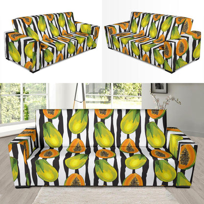 Papaya Pattern Print Design PP01 Sofa Slipcover-JORJUNE.COM