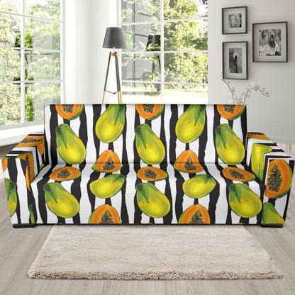 Papaya Pattern Print Design PP01 Sofa Slipcover-JORJUNE.COM