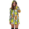 Papaya Pattern Print Design PP01 Women Hoodie Dress
