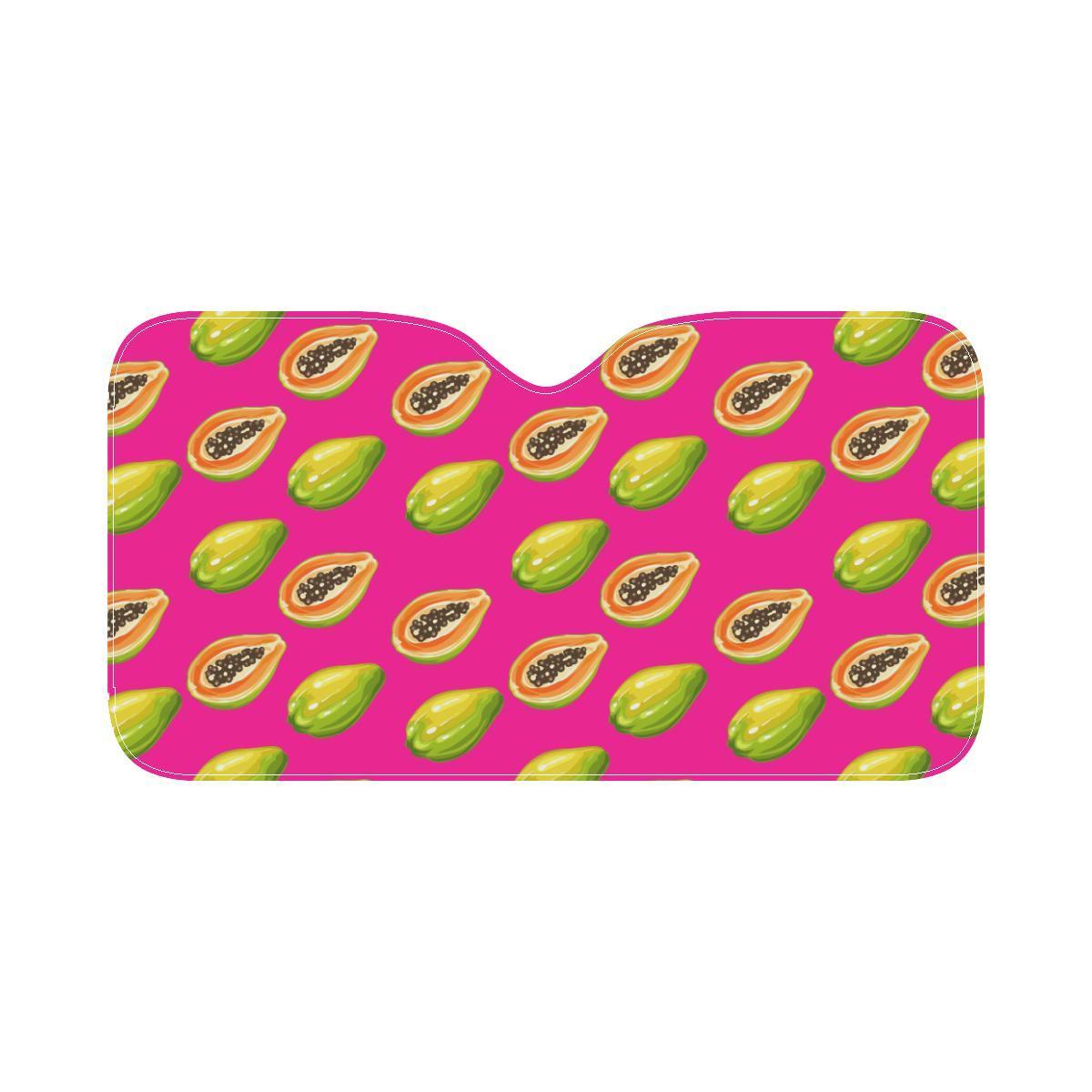Papaya Pattern Print Design PP02 Car Sun Shade-JorJune