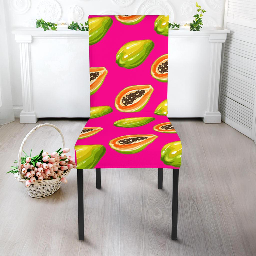 Papaya Pattern Print Design PP02 Dining Chair Slipcover-JORJUNE.COM