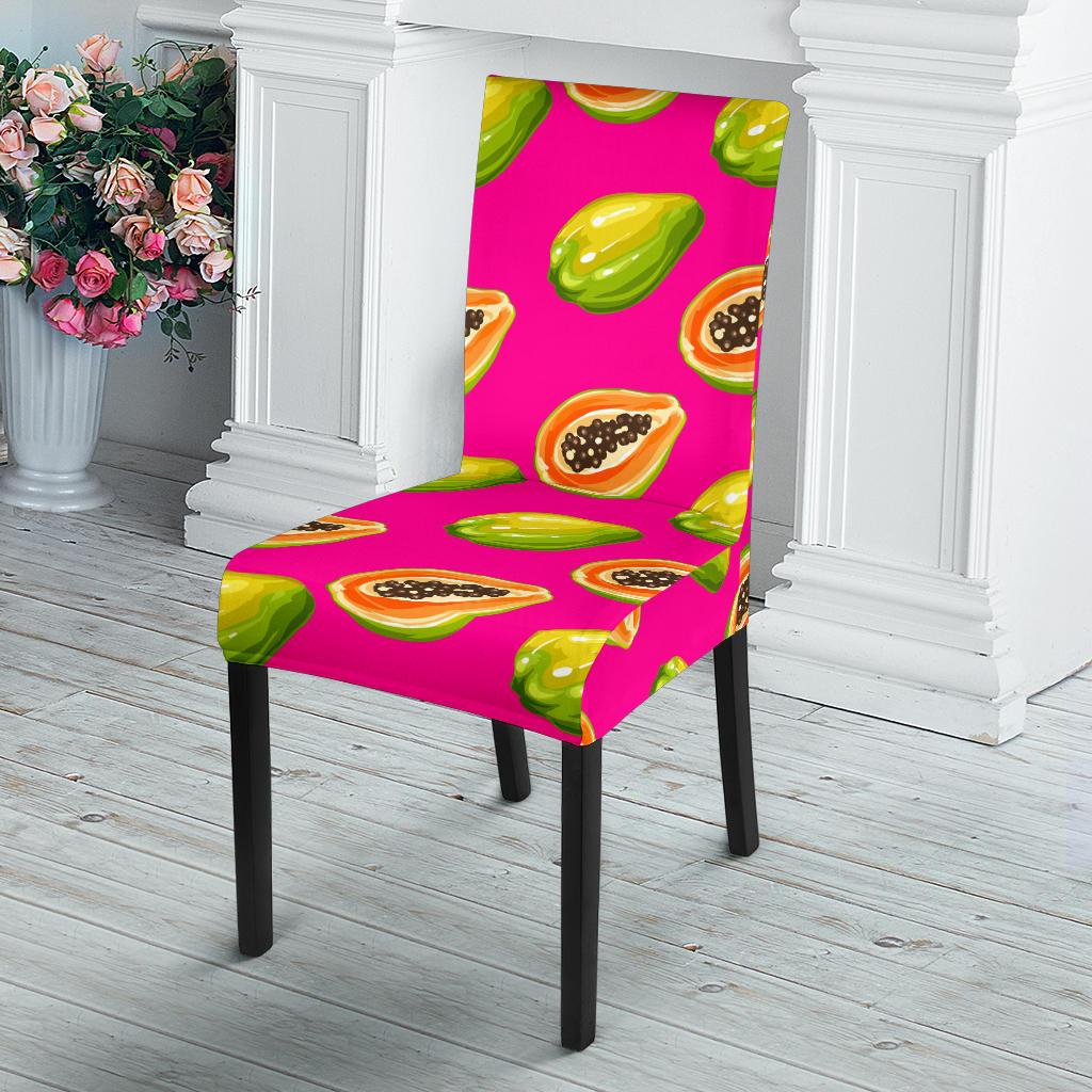 Papaya Pattern Print Design PP02 Dining Chair Slipcover-JORJUNE.COM