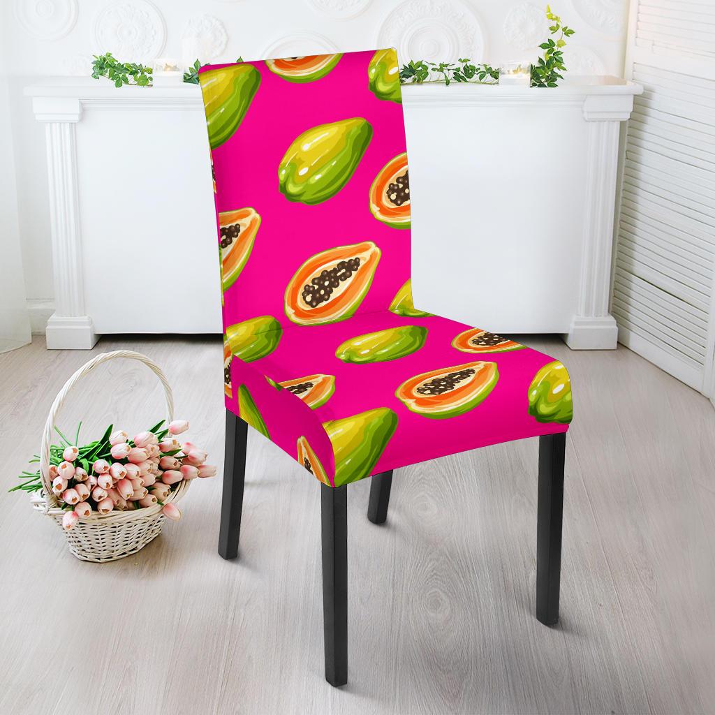 Papaya Pattern Print Design PP02 Dining Chair Slipcover-JORJUNE.COM