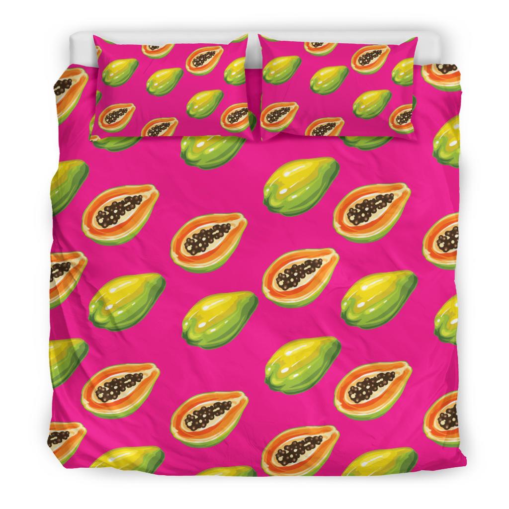 Papaya Pattern Print Design PP02 Duvet Cover Bedding Set-JORJUNE.COM
