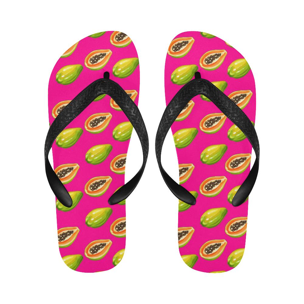 Papaya Pattern Print Design PP02 Flip Flops-JorJune