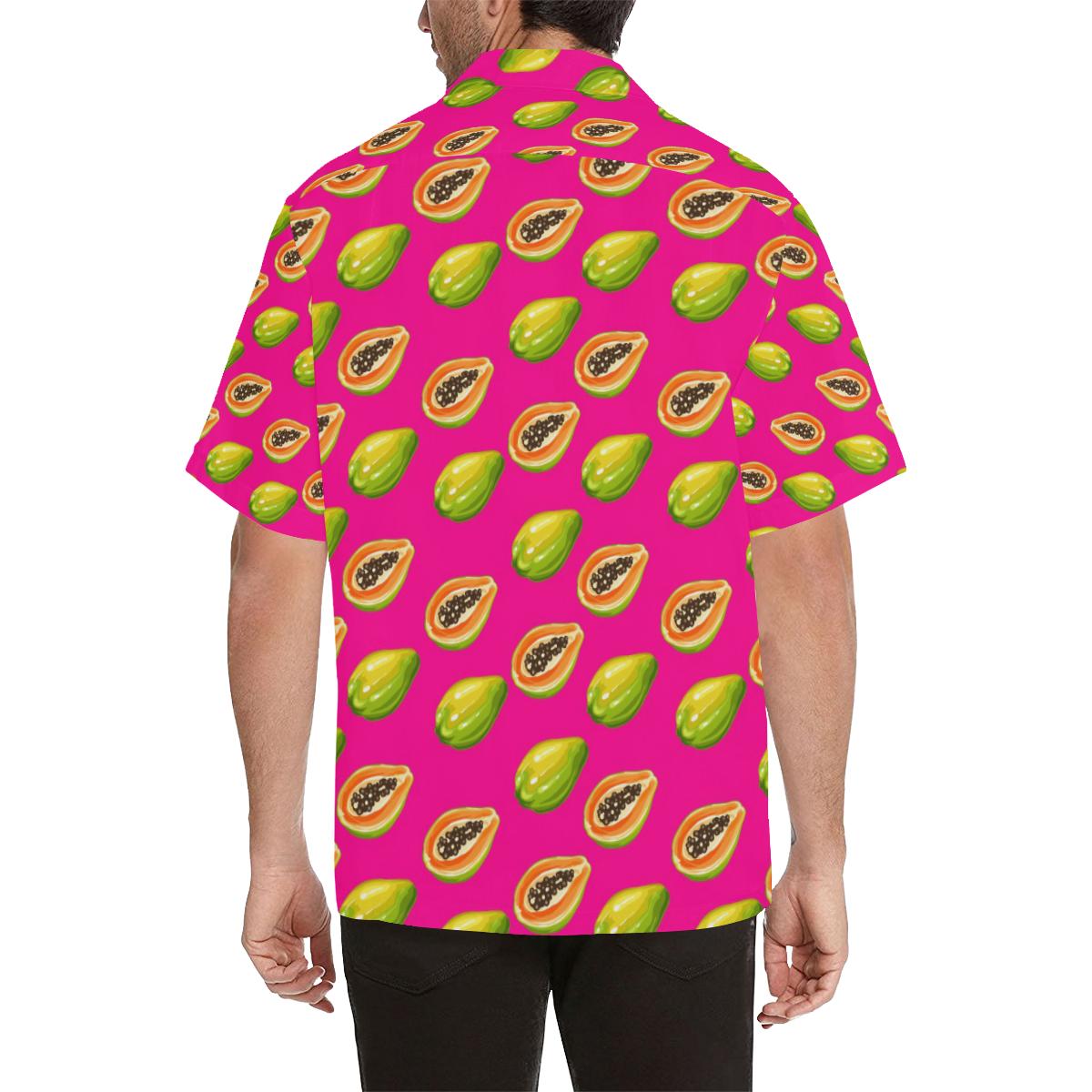 Papaya Pattern Print Design PP02 Men Hawaiian Shirt-JorJune