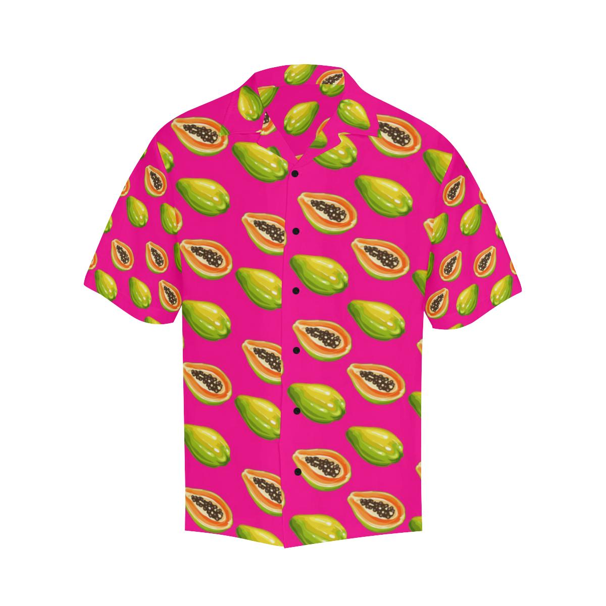 Papaya Pattern Print Design PP02 Men Hawaiian Shirt-JorJune