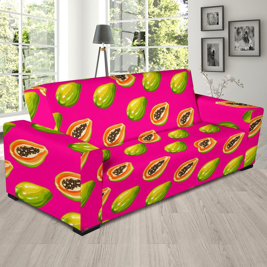 Papaya Pattern Print Design PP02 Sofa Slipcover-JORJUNE.COM
