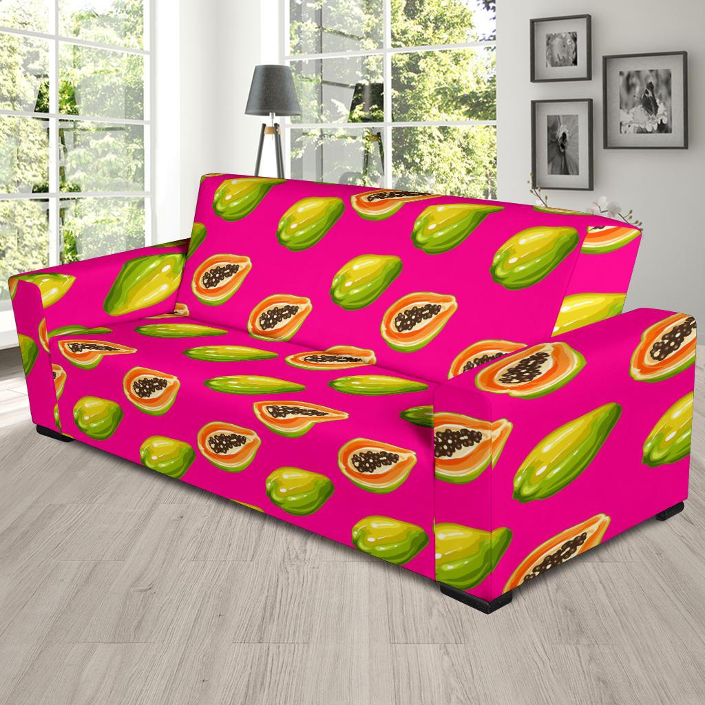 Papaya Pattern Print Design PP02 Sofa Slipcover-JORJUNE.COM
