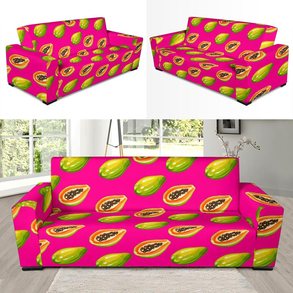 Papaya Pattern Print Design PP02 Sofa Slipcover-JORJUNE.COM