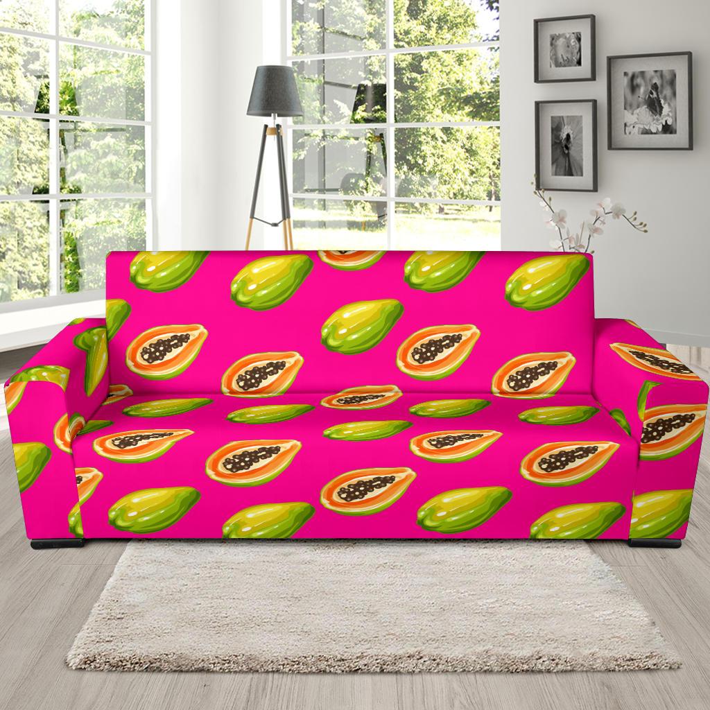 Papaya Pattern Print Design PP02 Sofa Slipcover-JORJUNE.COM