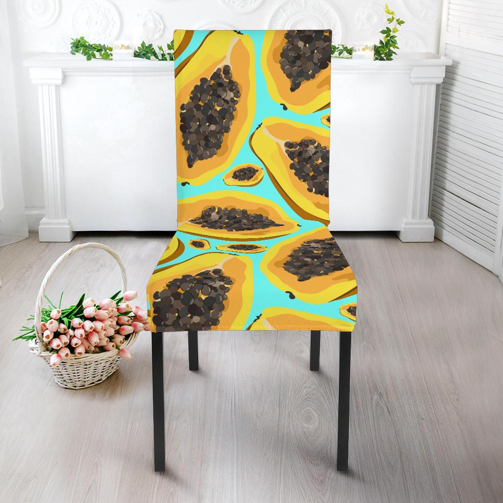 Papaya Pattern Print Design PP03 Dining Chair Slipcover-JORJUNE.COM