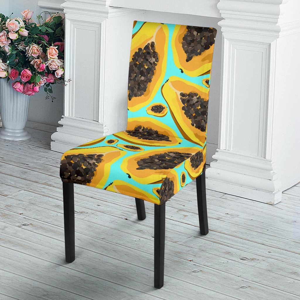 Papaya Pattern Print Design PP03 Dining Chair Slipcover-JORJUNE.COM