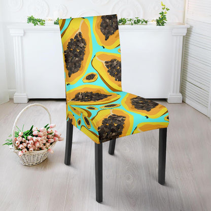 Papaya Pattern Print Design PP03 Dining Chair Slipcover-JORJUNE.COM
