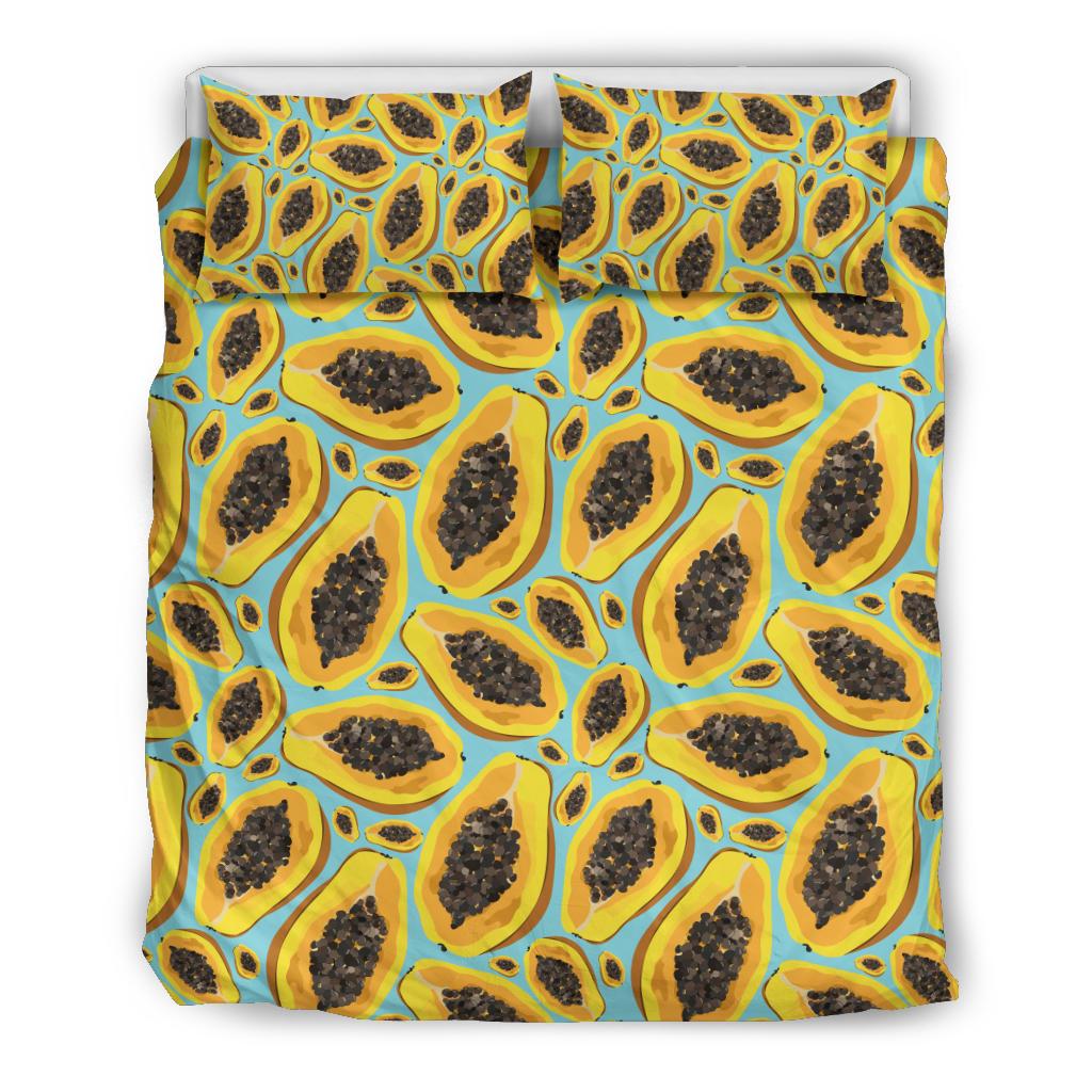 Papaya Pattern Print Design PP03 Duvet Cover Bedding Set-JORJUNE.COM