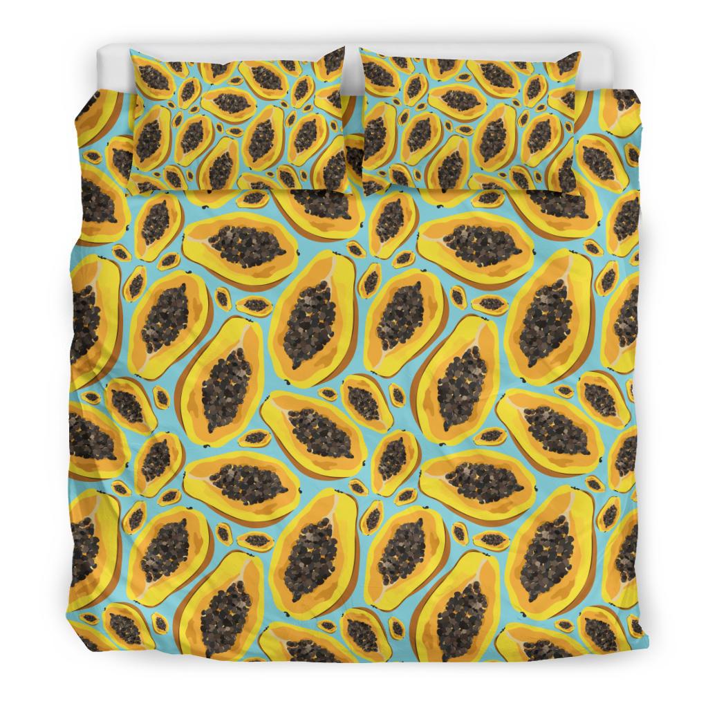 Papaya Pattern Print Design PP03 Duvet Cover Bedding Set-JORJUNE.COM