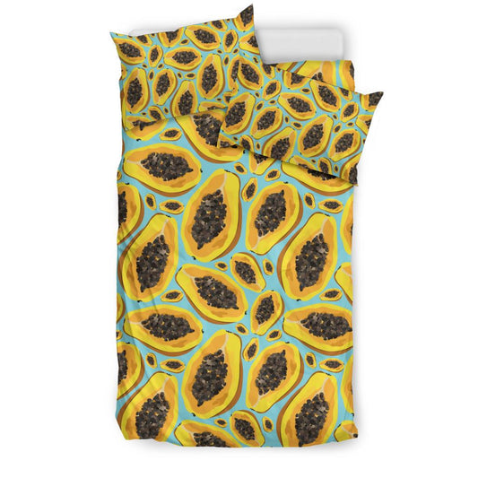Papaya Pattern Print Design PP03 Duvet Cover Bedding Set-JORJUNE.COM