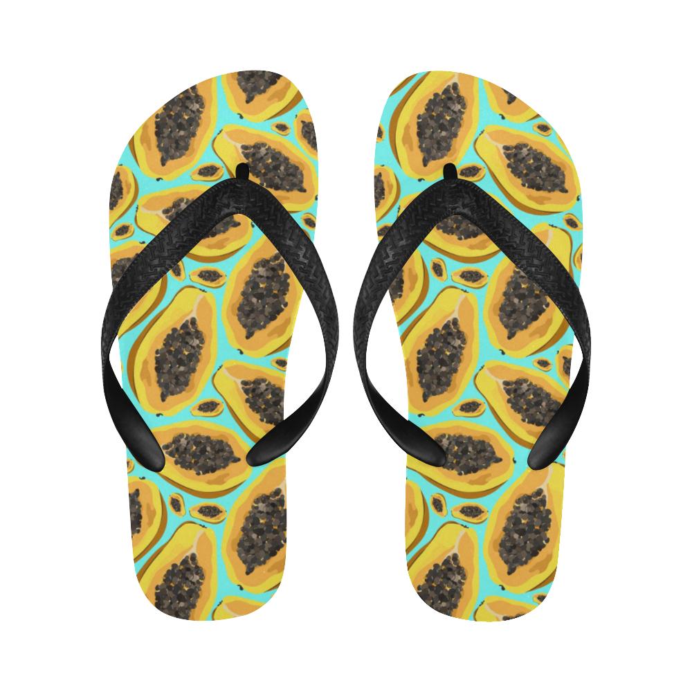 Papaya Pattern Print Design PP03 Flip Flops-JorJune