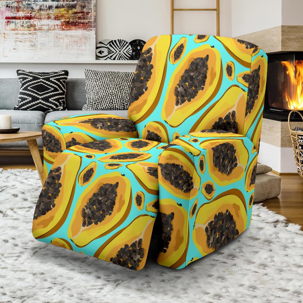 Papaya Pattern Print Design PP03 Recliner Slipcover-JORJUNE.COM