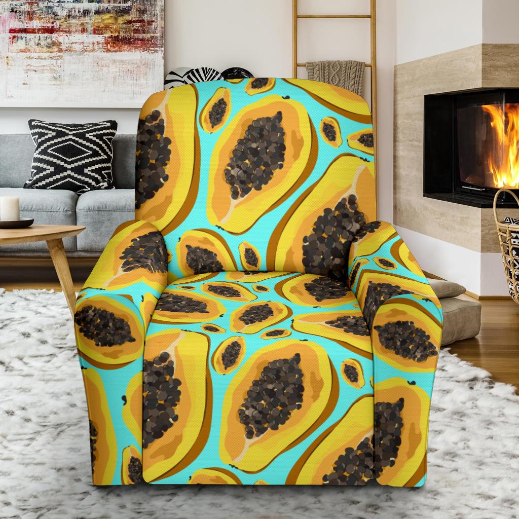 Papaya Pattern Print Design PP03 Recliner Slipcover-JORJUNE.COM