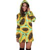 Papaya Pattern Print Design PP03 Women Hoodie Dress