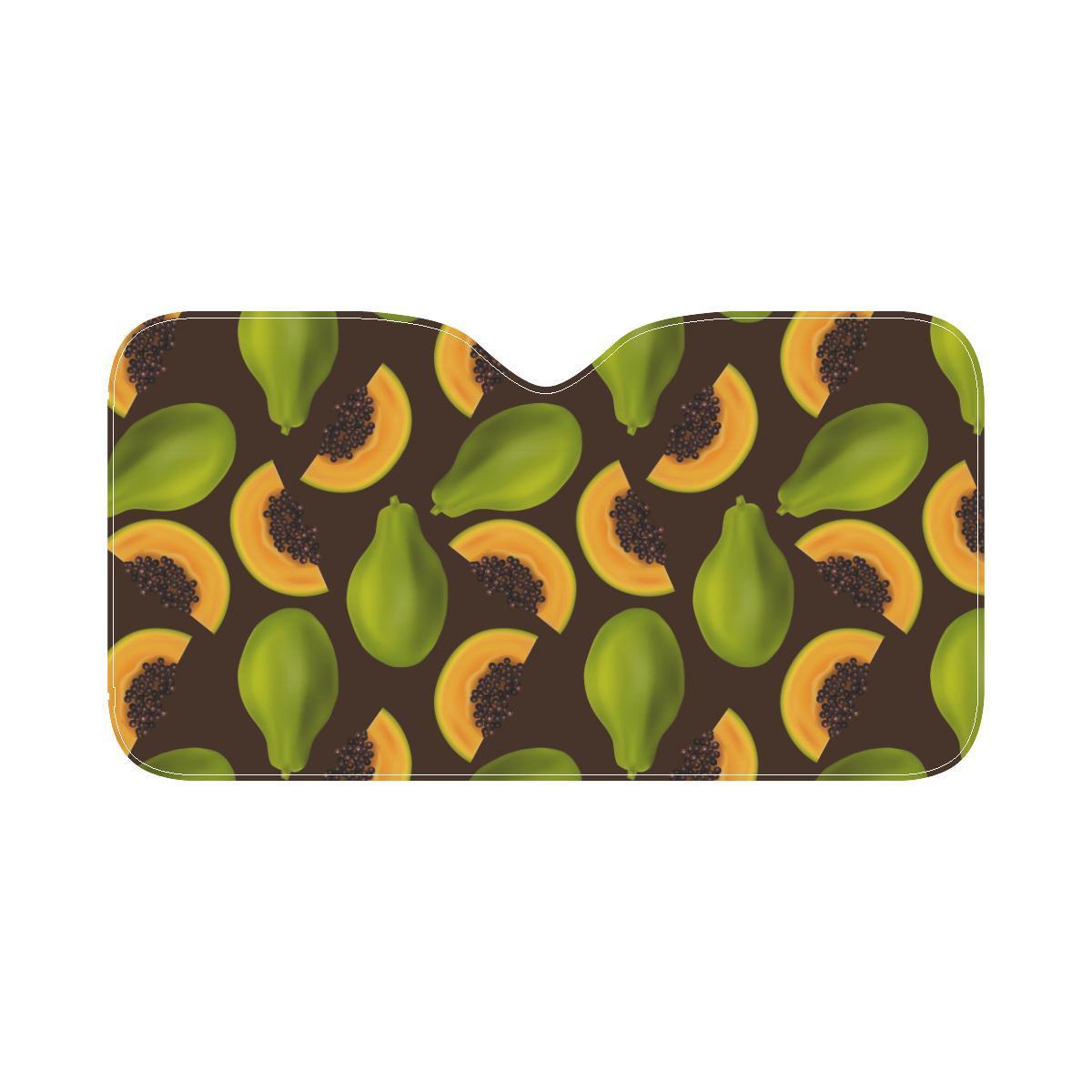 Papaya Pattern Print Design PP04 Car Sun Shade-JorJune