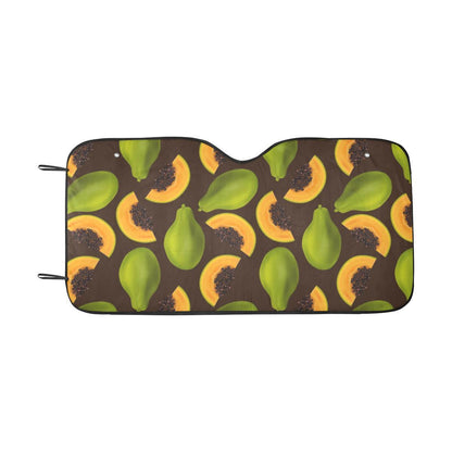 Papaya Pattern Print Design PP04 Car Sun Shade-JorJune