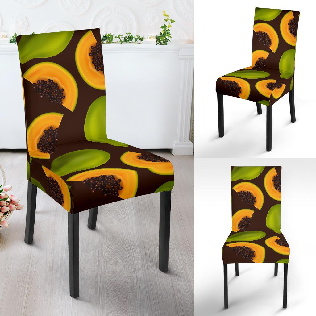 Papaya Pattern Print Design PP04 Dining Chair Slipcover-JORJUNE.COM