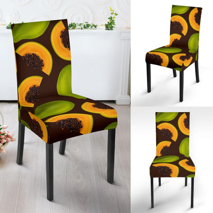 Papaya Pattern Print Design PP04 Dining Chair Slipcover-JORJUNE.COM