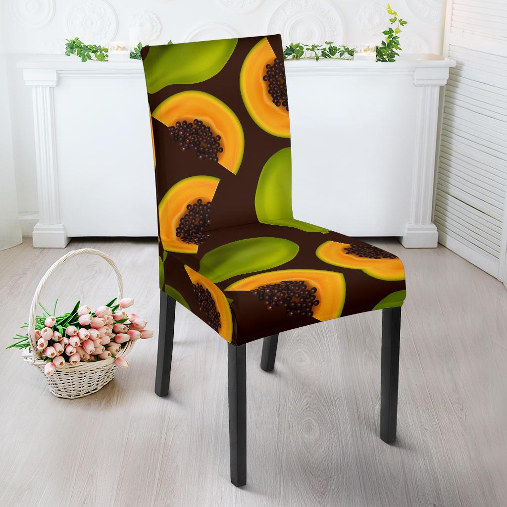 Papaya Pattern Print Design PP04 Dining Chair Slipcover-JORJUNE.COM