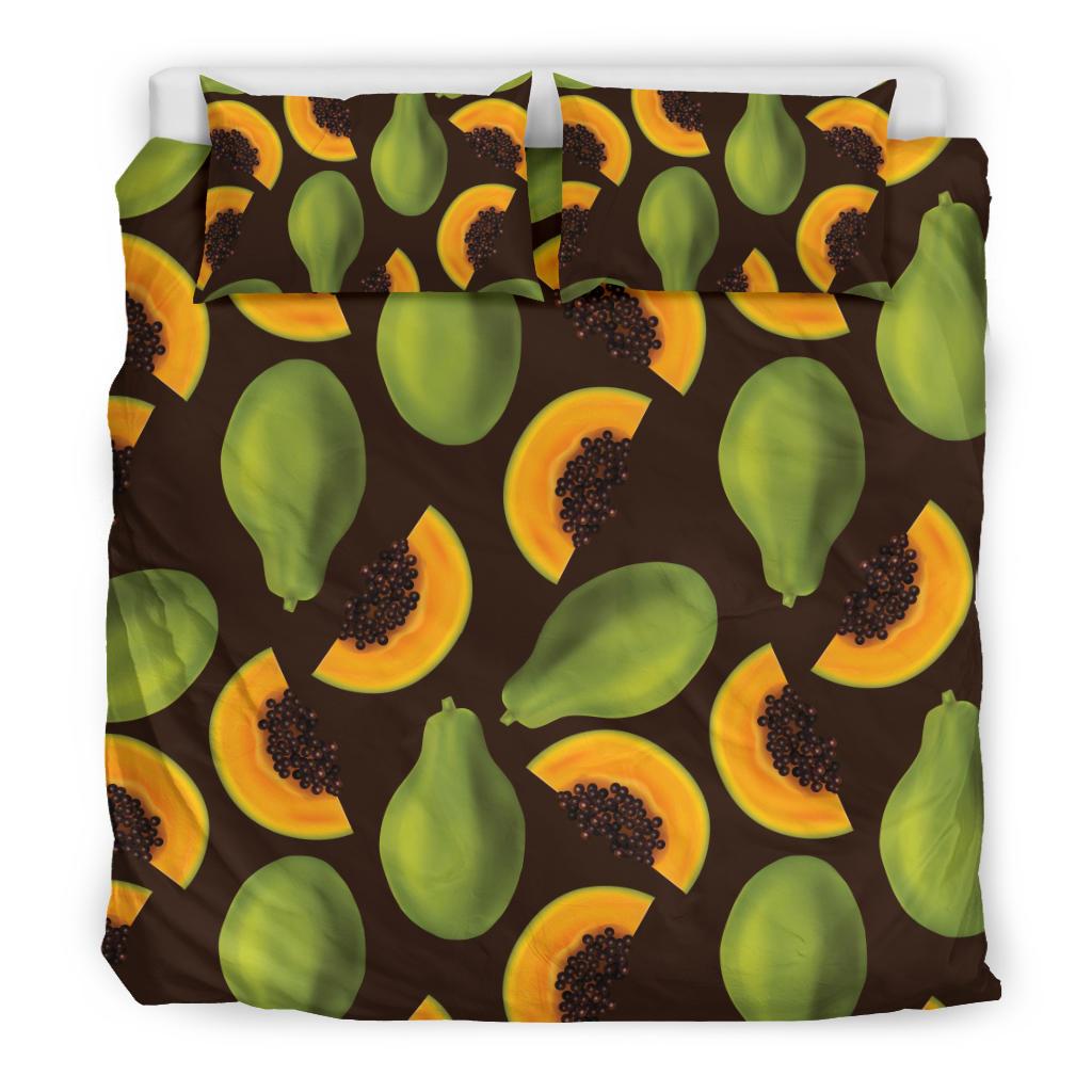 Papaya Pattern Print Design PP04 Duvet Cover Bedding Set-JORJUNE.COM