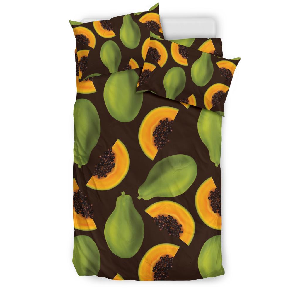 Papaya Pattern Print Design PP04 Duvet Cover Bedding Set-JORJUNE.COM